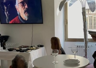 Gilles Roux's video screened at the Luisa Valériani space