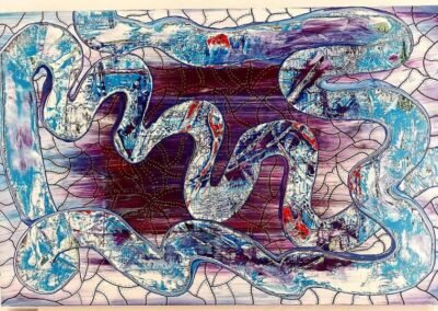 "Entrelacs" 120 x 80 cm / Technique mixte sur toile. Prix : 2200 euros .