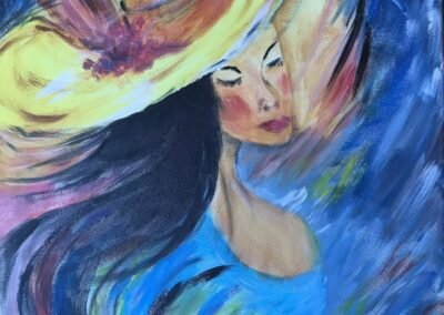 Portrait en mouvement (acrylique) 40x50 cm