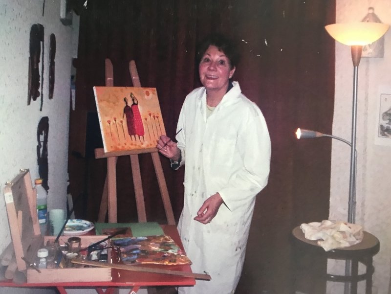 Nicole Wauters dans son atelier. 