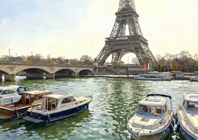 Artemis Irenäus von Baste peint et réinvente Paris et les quais de la Seine.