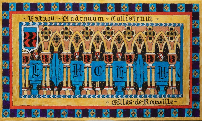 Chiostro, acrilico su tela, 60x120cm.