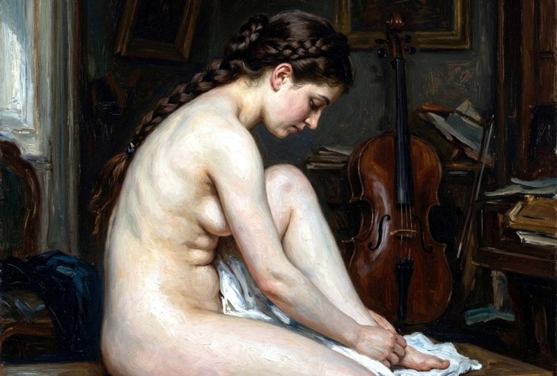 The harmony of movement and sound, contemporary figurative painting