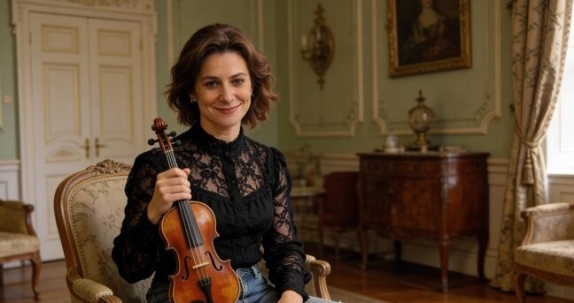 Vestara vient chercher des instruments de musique pour les peindre. Elle est dans un des salons de Jochstrasse. Photo prise par Artemis Irenäus von Baste.