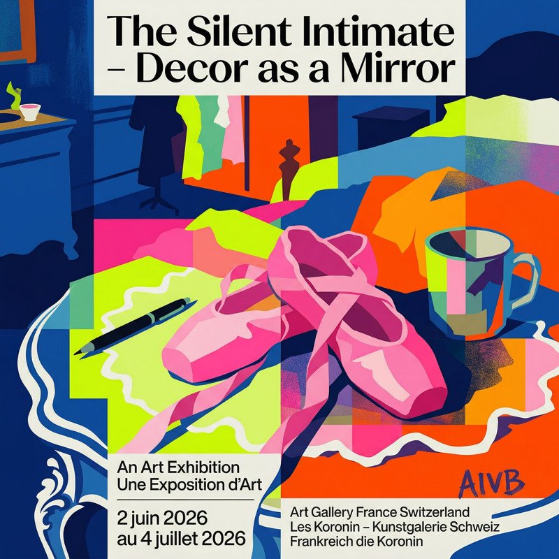 Image conçue par la galerie Les Koronin et Artemis Irenäus von Baste pour son exposition de juin : « L'intime silencieux, le décor comme miroir »