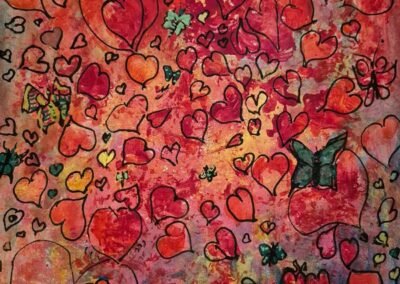 Falling in love, par l’artiste Gisela Kentmann, Mischtechnik