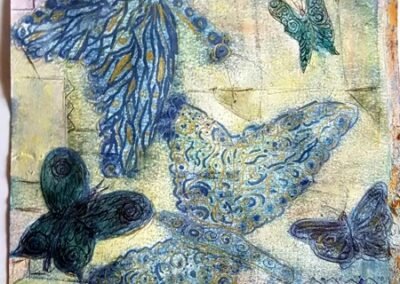 Moorgeister, par l’artiste Gisela Kentmann, Mischtechnik