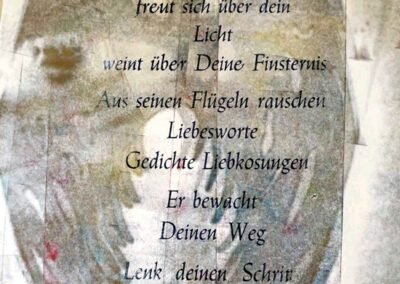 Monotypie Der Weg der Engel par l'artiste Gisela