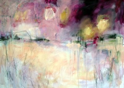 Peinture technique mixte Sur la campagne deux de l'artiste E Popeia Galerie d'art en ligne Koronin