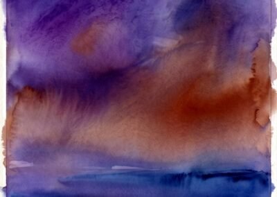 Aquarelle et crayon sur papier Sur la plage en Charente de l'artiste E Popeia Galerie d'art en ligne Koronin