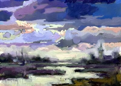 Peinture mixte sur toile Sur le village de l'artiste E Popeia Galerie d'art en ligne Koronin