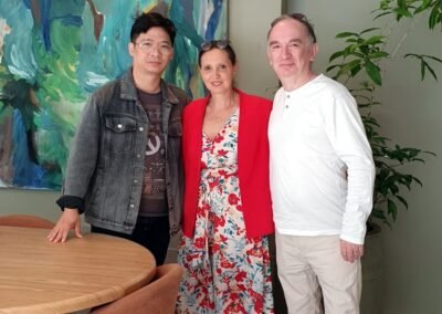 Exposition de Tamhuy en aoît 2026 à Paris, en présnece d'Isabelle Morin et Philippe Morin pour la galerie Koronin